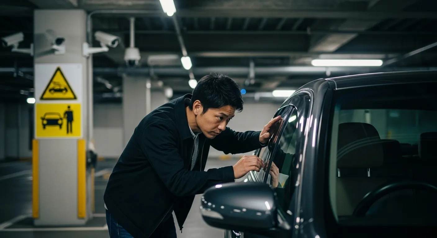 駐車場で車上荒らしを防ぐ！🚗探偵が教える本当に効く防犯対策